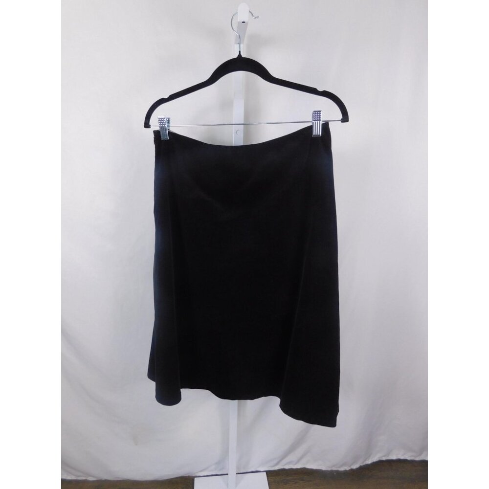 Willi Smith Black Floral Bead Embroidered Skirt Cotton Blend Boho Witch 8 - Picture 5 of 9